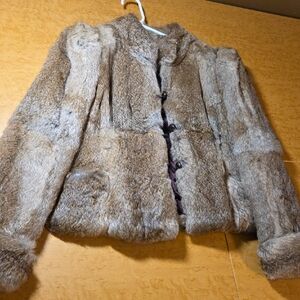 Women's Satin-Lined Rabbit Fur Jacket